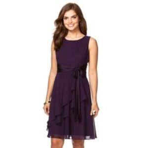 Women's Chaps Ruffle Georgette Evening Dress